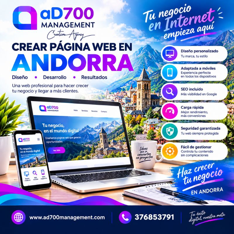 Crear página web en Andorra: soluciones digitales para empresas